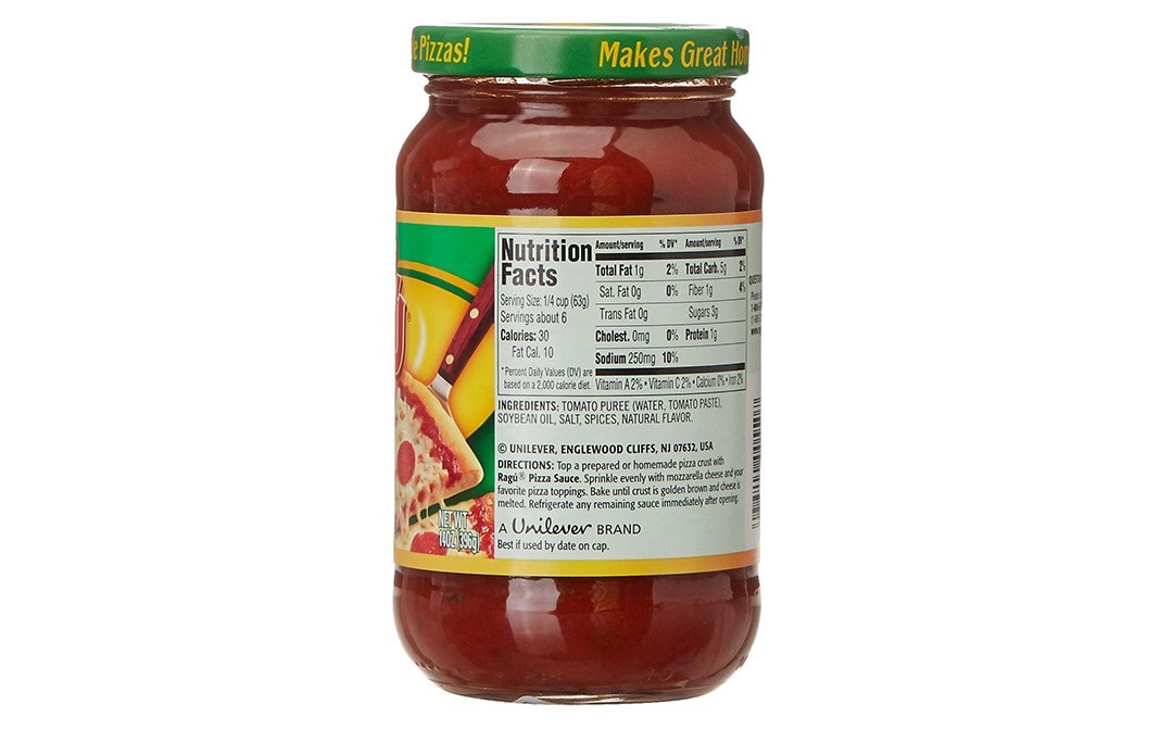 Ragu Pizza Sauce (Homemade Style)   Glass Jar  396 grams